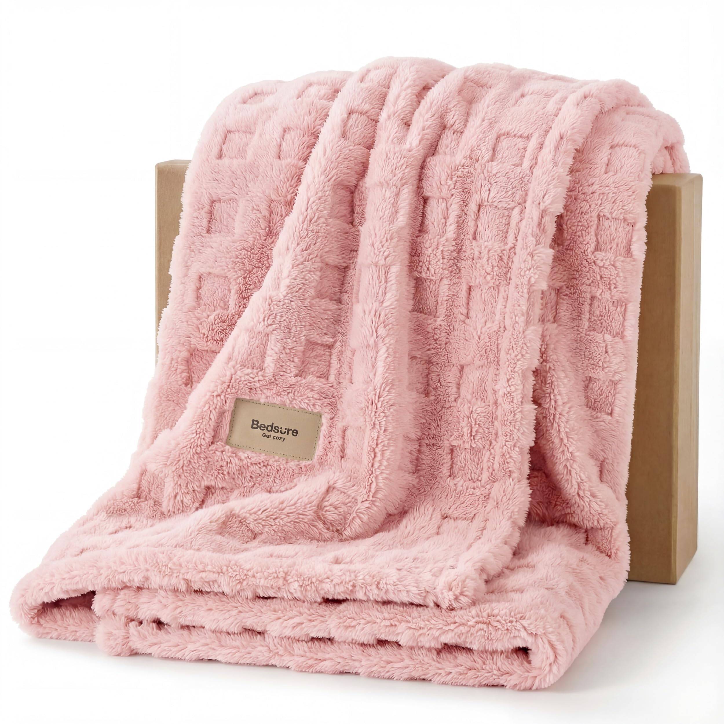 Amazon｜Bedsure (ベッドシュア) ワッフルスローブランケット ソファ用