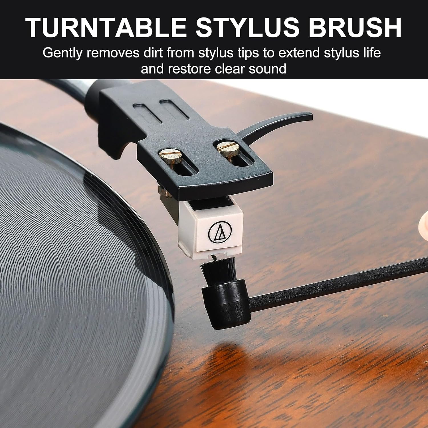 6-in-1 Vinyl Record Cleaning Kit | Vinyl Record Cleaner Kit – Includes 2in1 Velvet Microfiber Brush, Soft Antistatic Nano Fiber Brush, Cleaning Liquid, Duster & Stylus Brush, Storage Box, for Records