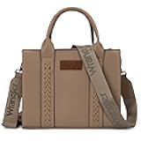 Wrangler Medium Tote Bag for Women Designer Satchel Handbags Top-handle Purses with Strap