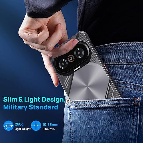 Miniatura 6 de FOSSIBOT Teléfono resistente F114 desbloqueado, Android 15, pantalla HD+ de 6.67 pulgadas, 90 Hz, 16 GB de RAM 128 GB1 TB ROM, cámara AI de 50 MP,