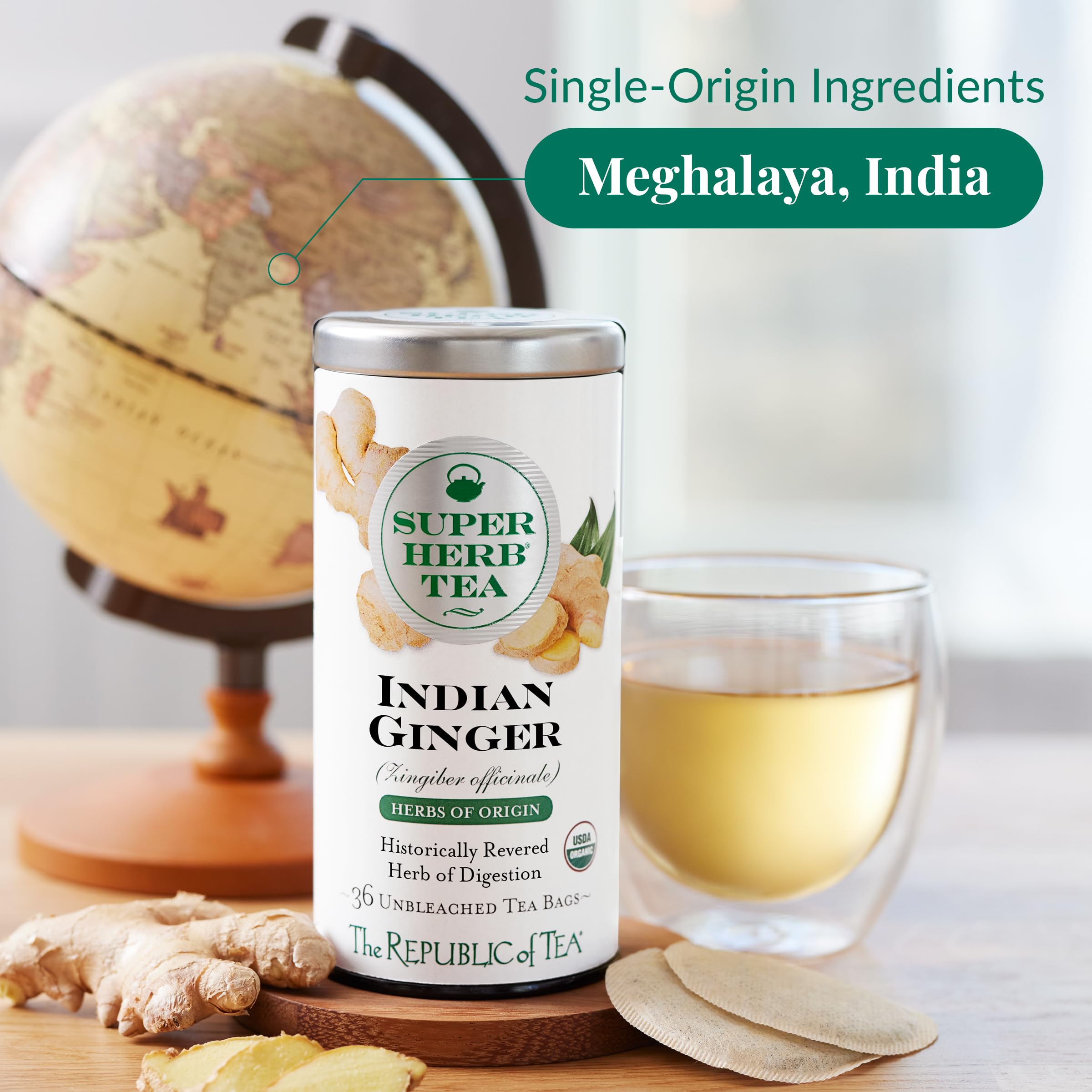 Amazon.com : The Republic of Tea — Organic Indian Ginger SuperHerb