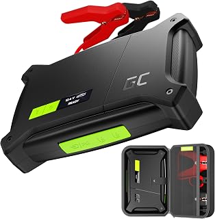 Green Cell® Jump Starter GC PowerBoost | 16000mAh 2000A | dla 8L silników benzynowych i 6L Dieseli | Przenośne urządzenie rozruchowe | Booster | Prostownik do akumulatora | Kable rozruchowe | IP64 LED