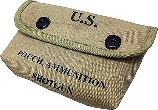 CALYX U.S. WW2 Khaki Green Canvas Shotgun Shell Ammunition Pouch Canvas Ammo Pouch - CALYX