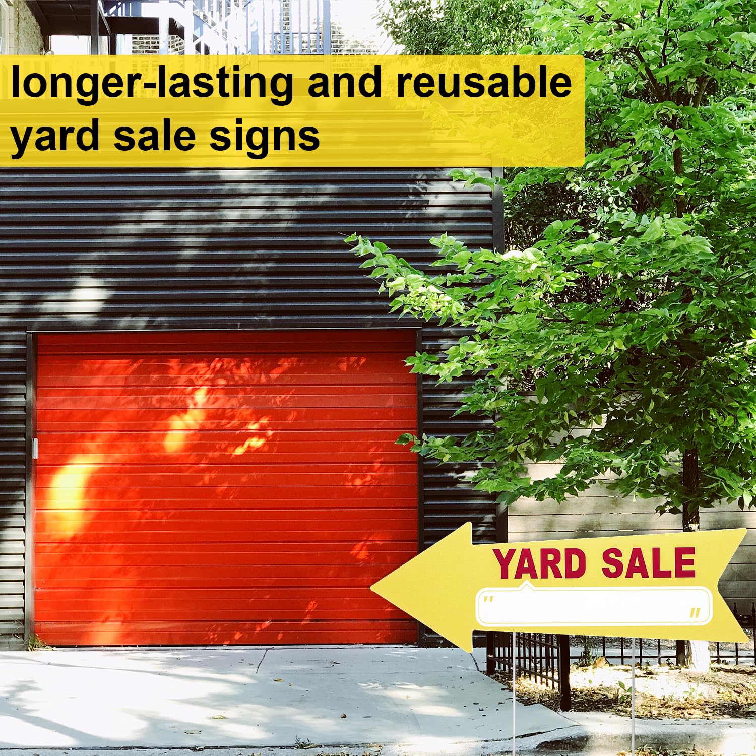 Moving Sale Sign Kit 3er Pack - Doppelseitige Hofverkaufsschilder 30,5x40,6 Cm Mit Metallpfählen, Gelb