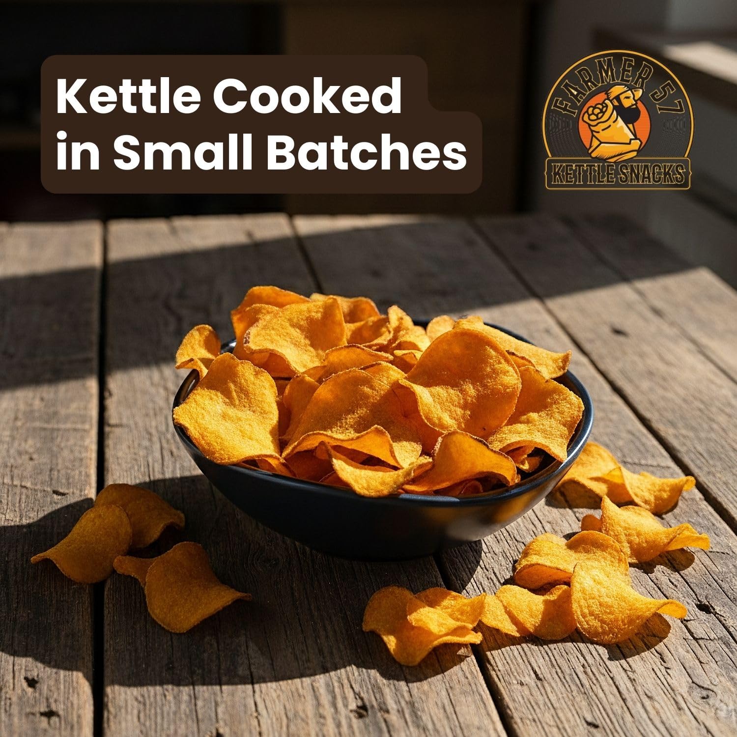 Farmer 57 Native Chips Sweet Potato Chips Smoky BBQ 10 oz – 4 Pack, Kettle Cooked Crunch, Kosher, Gluten-Free, Non-GMO