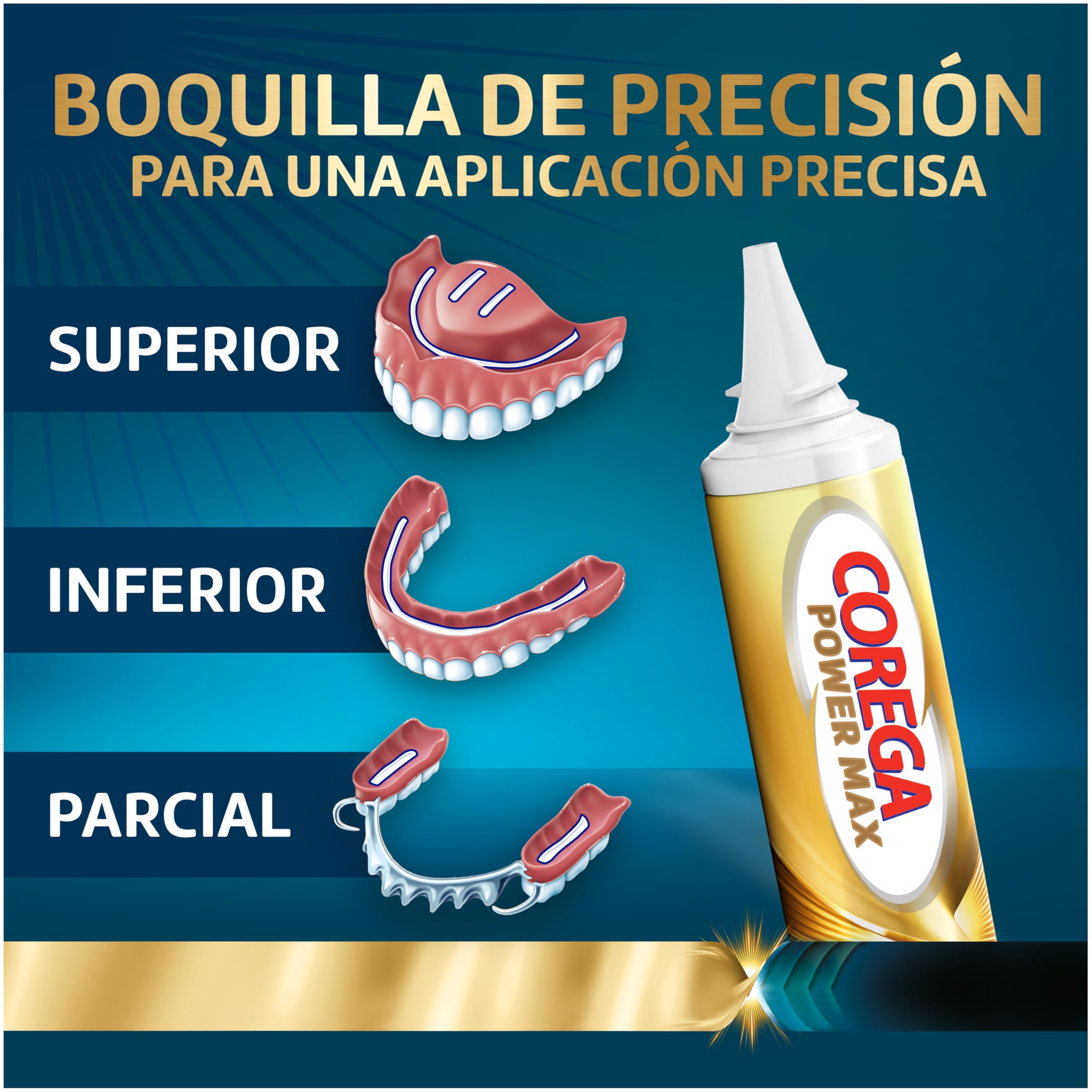 Corega Supreme Todo en 1, Crema Fijadora Para Prótesis Dentales, Con la Mejor Tecnología de Poder de Mordida de Corega, Fijación Fuerte, Sellado, Comodidad, Sin Sabor, Pack de 2 x 70 g