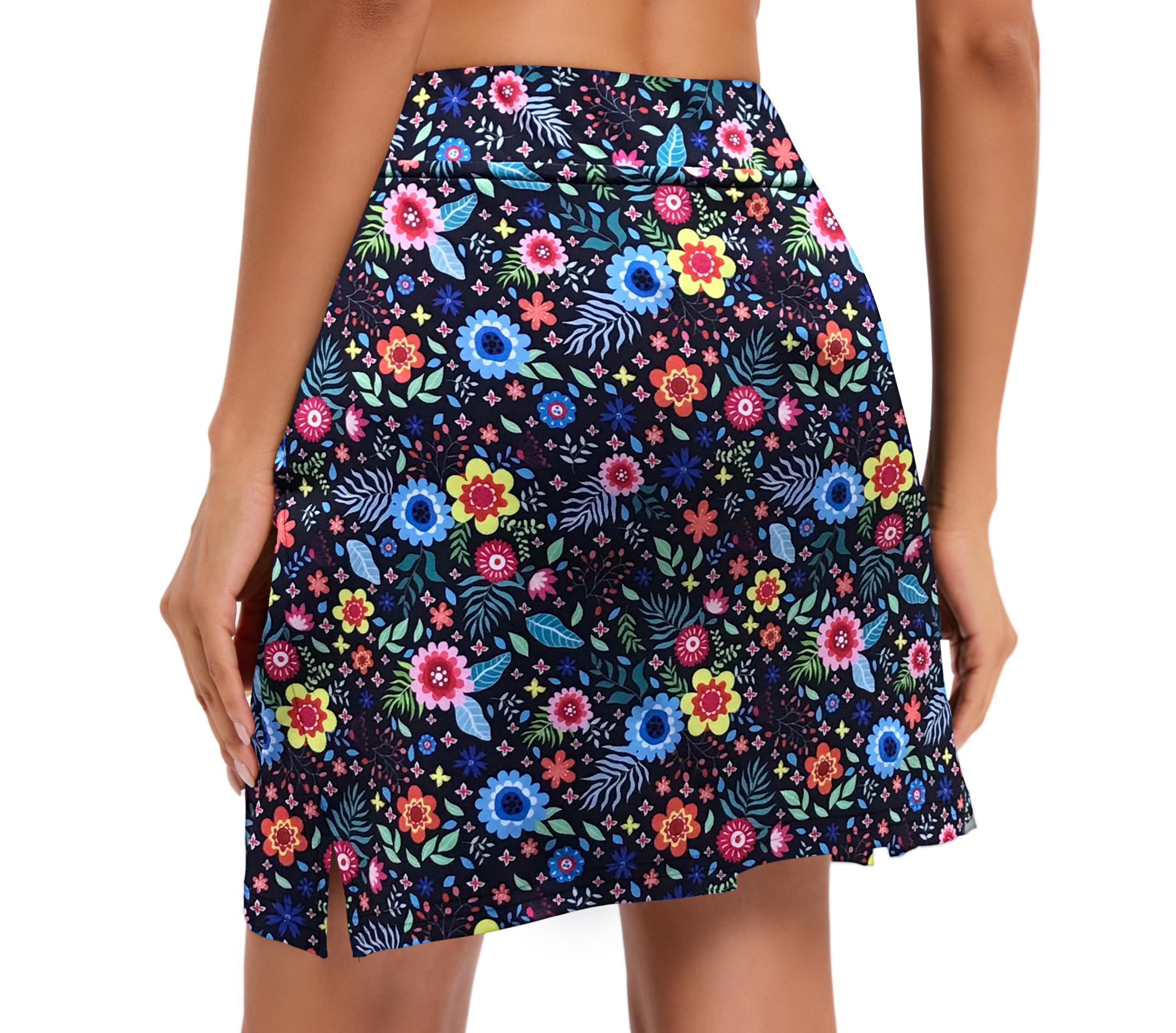 Oyamiki Falda pantalón para mujer, falda de tenis atlética con pantalones cortos, bolsillos casuales, falda de golf, cintura alta, para entrenamiento, verano
