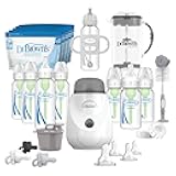 Anti-Colic Options+ Newborn All-In-One Gift Set with Bottle Warmer, HappyPaci Pacifiers, Cleaning Brush, Formula Dispenser and Mixing Pitcher, 0m+ (Packaging/Bottle Brush Color May Vary)