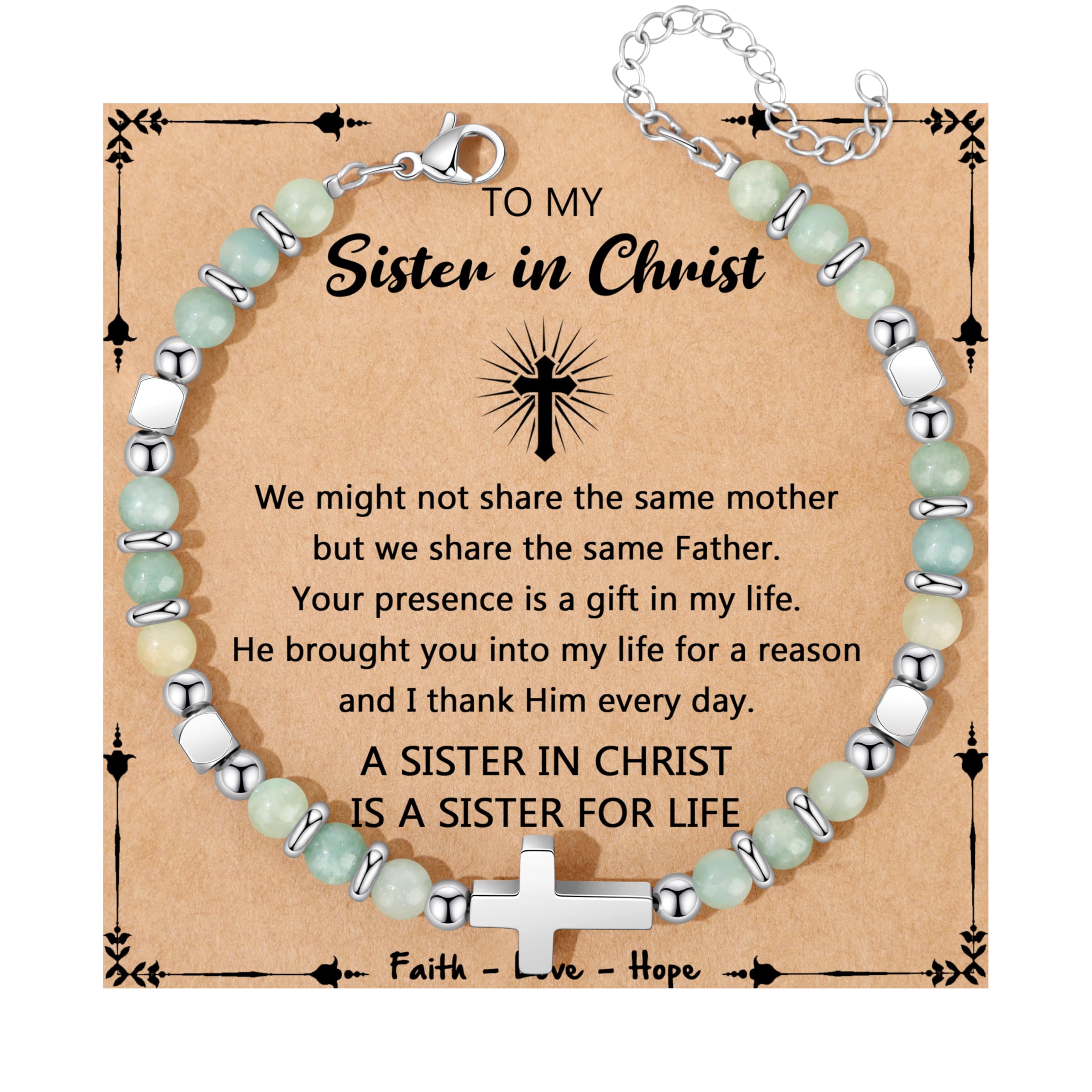 JoycuFF Christian Gifts for Women Cross Bracelet, Easter Mothers Day Baptism Communion Catholic Religious Christmas Christian Jewelry, Meaningful