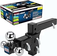 TowSmart Adjustable Tri-Ball Hitch Mount: 6,000-10,000 lbs Capacity, 2" Receiver, 11.5" Height Adjust, Class III/IV, Corrosion-Resistant