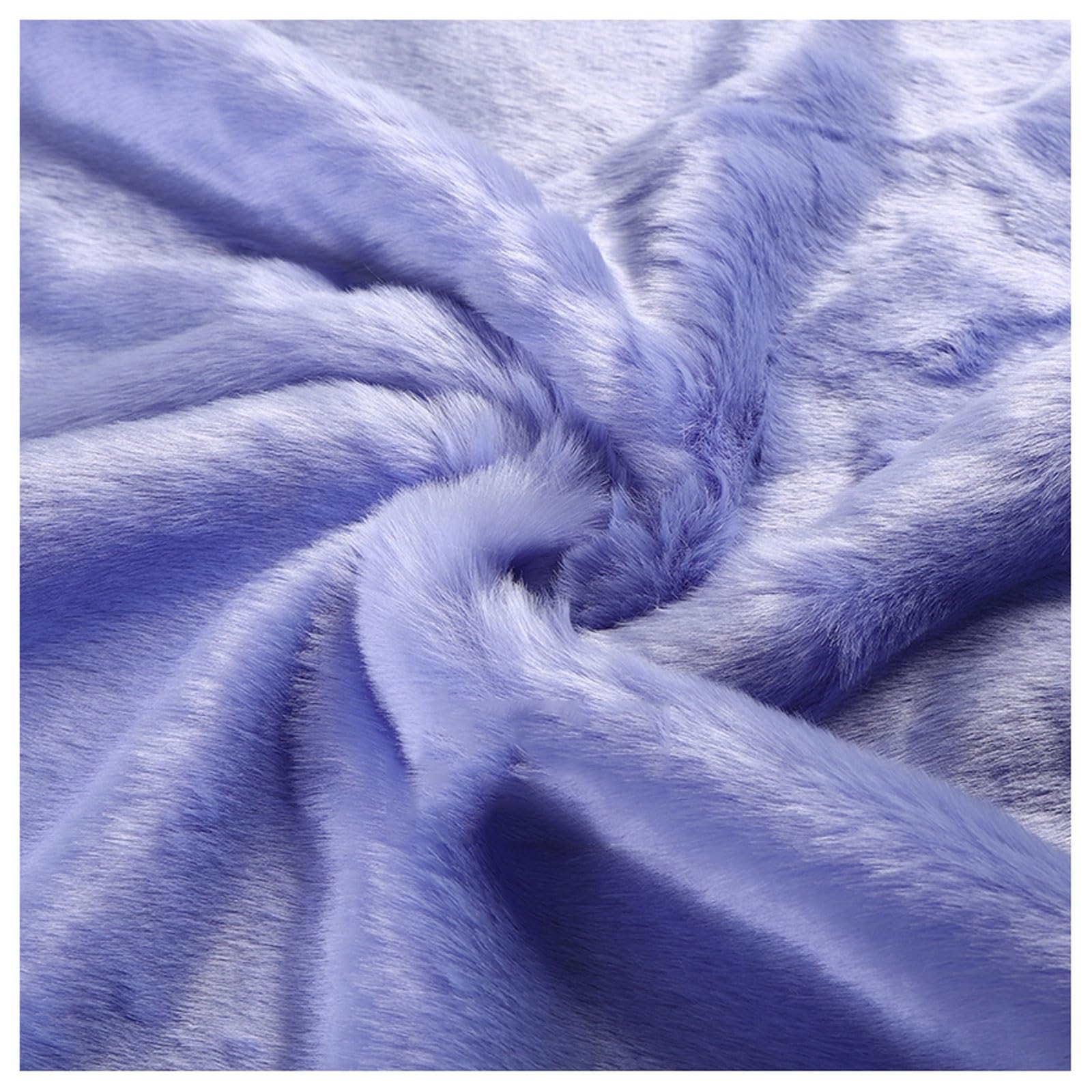 Faux Fur Plush Shaggy Faux Fur Fabric 2.8cm Long Pile Fur Fake Fur Materials, Soft and Fluffy Craft Fabric, for DIY Arts, Crafts, Apparel, Costume, Rug, Accessories, 50x20cm/50x180cm (Color : Blue 2