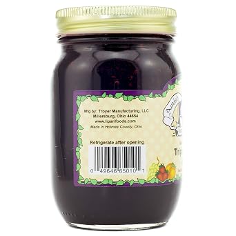 Amish Wedding All-Natural Old Fashioned Triple Berry Jam 18 Ounces (Pack of 1)