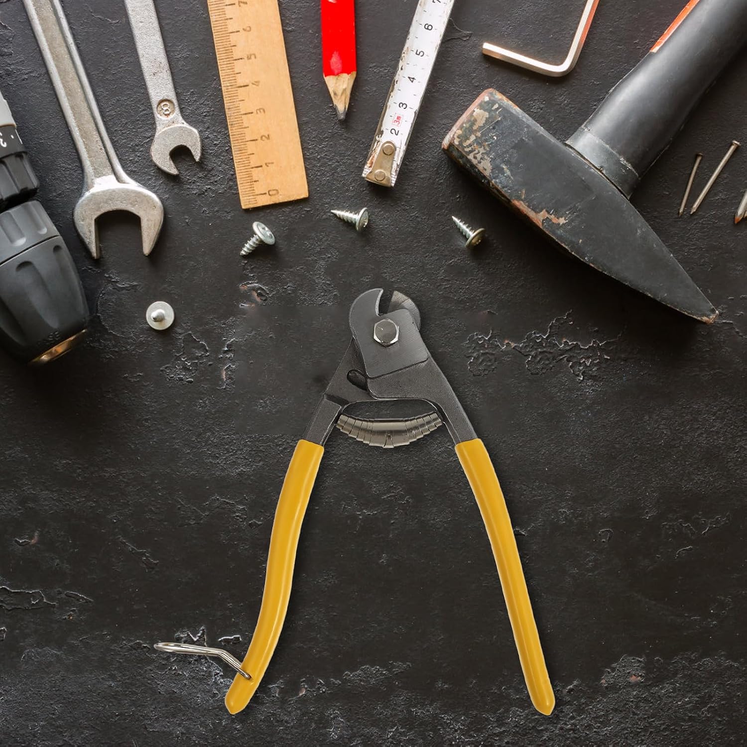 FRCOLOR Steel Wire Rope Cutter for High Pressure Pe Cable Lines and Iv Cable Lines Rapid Cutting with Double Cutting Edges Sturdy Steel Construction for Electrical Assembling