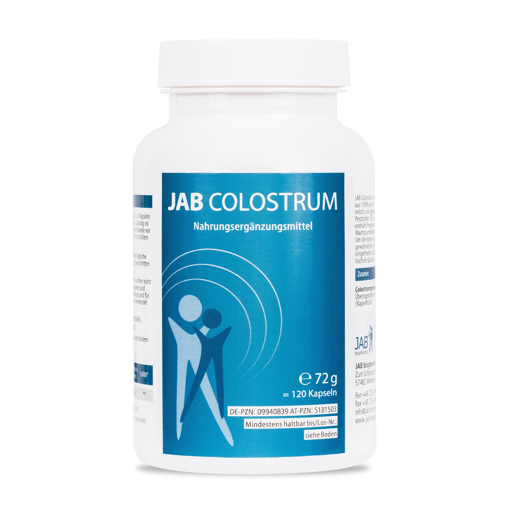 JAB Colostrum - Colostralmilch in Apothekenqualität - 120 Kapseln