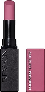 Lipstick, ColorStay Suede Ink, Built-in Primer, Infused with Vitamin E, Waterproof, Smudge-proof, Matte Color, 009 In Charge, 0.09 oz