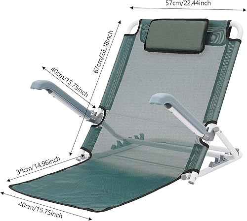 Miniatura 5 de Reposo de respaldo de cama ajustable para soporte lumbar de espalda del paciente, 198 libras, ayuda a las personas mayores a levantarse de la cama