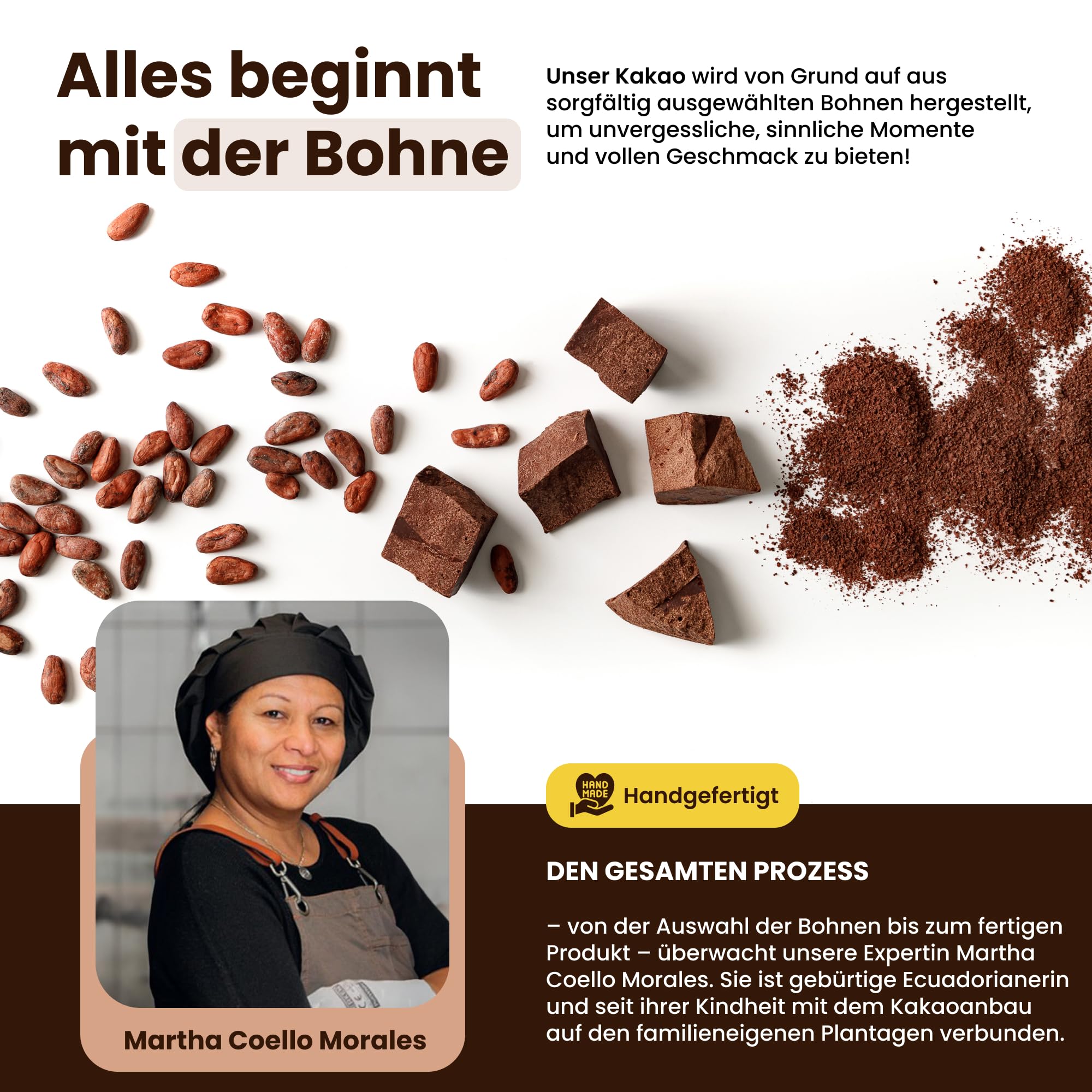 TERRAGEM Zeremonieller Kakao – 100% Kakaomasse (10×100 g) – ohne Zuckerzusatz, vegan – für Trinkkakao & Heiße Schokolade