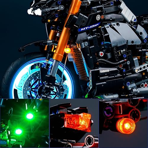 Miniatura 3 de BrickBling Luz LED para Lego Technic Yamaha MT-10 SP 42159, kit de iluminación versión de control remoto (sin modelo), gran regalo para vehículos