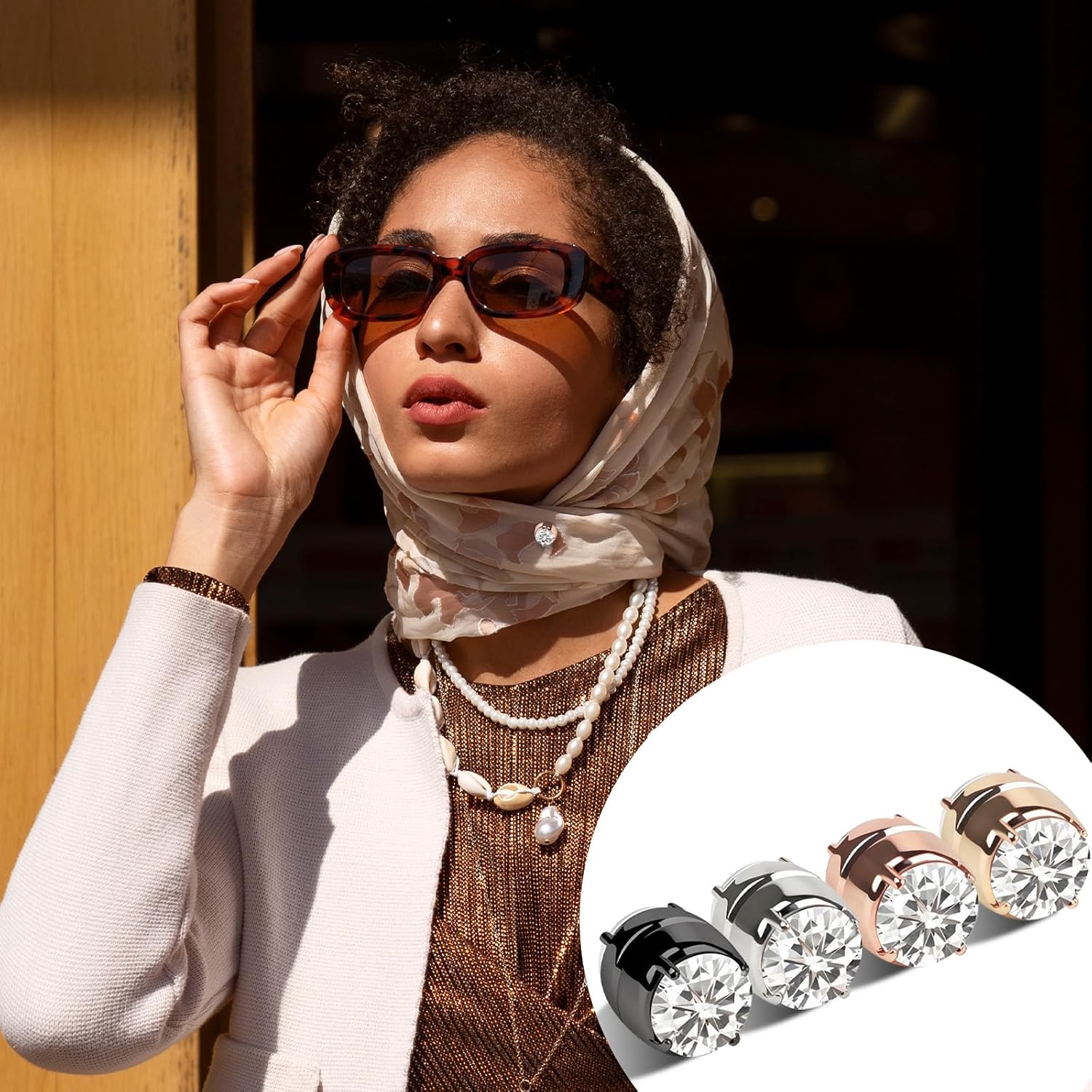 Strong Magnetic Hijab Pins, Powerful Pinless Magnets for MuslinWomen, No-Snag Colorful Scarf Magnet Clasp - Image 7