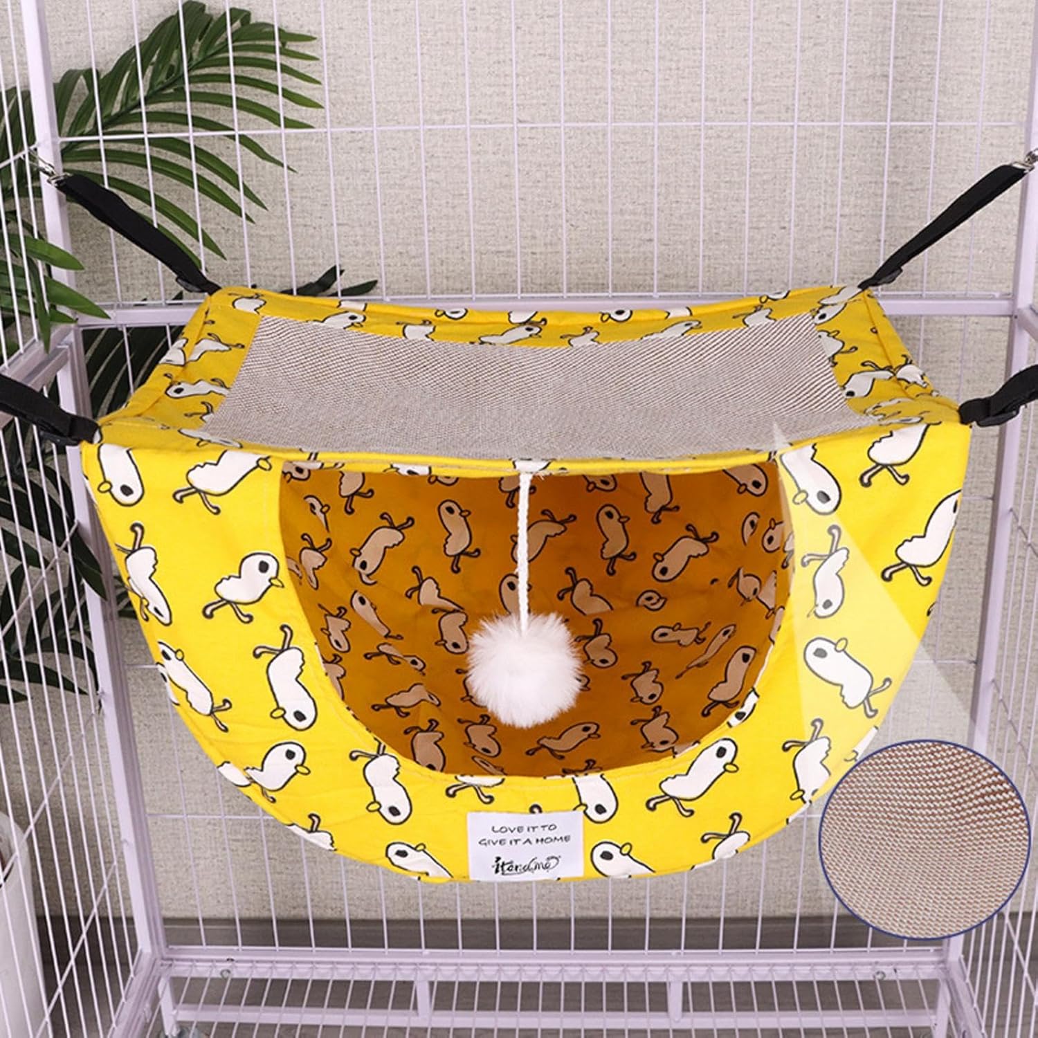 review Cat Cage Hammock | Double Layer Cat Cage Hammock | Pet Cooling Hammock Ice Silk Cushion | Indoor Cat Cage Hammock for Hamster Comfortable Hammock Bed for Spring