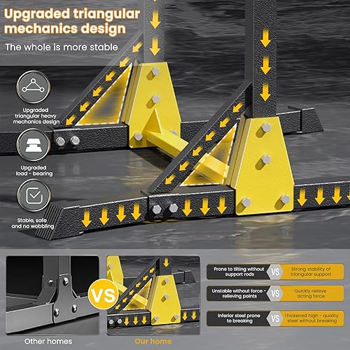 Miniatura 6 de Estación de barra de dominadas de torre eléctrica, estación de dominadas portátil ajustable en altura, estación de inmersión para gimnasio en casa,