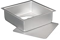 Vista 10 de Fat Daddio's PSQCC-883 - Sartén cuadrada para tartas de queso, 8 x 8 x 3 pulgadas, color plateado