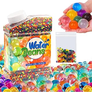 YESLUSY Colourful Water Beads 50,000 Pieces & 200 Pieces Water Beads XXL, Water Beads Non-Toxic, Water Beads Gel Beads for Plants, Flowers, Vase Filler and Decoration