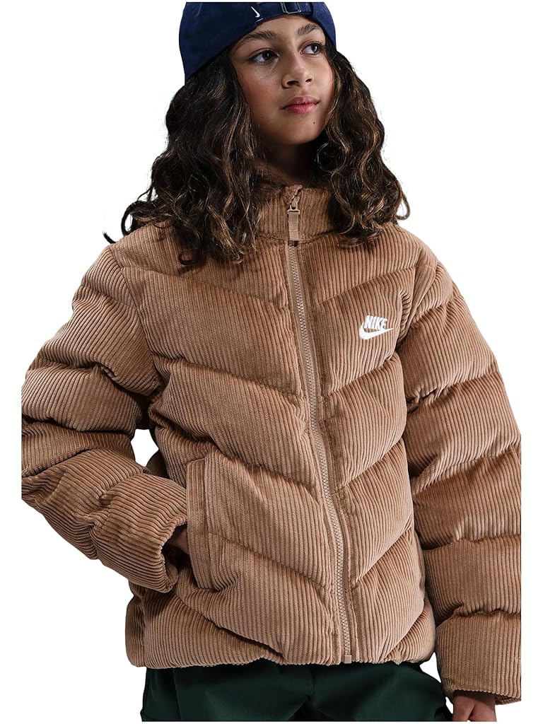 Beige Nike Sportswear All Day Play Therma-FIT Loose-Fit Puffer Jacket (Little Kid/Big Kid)