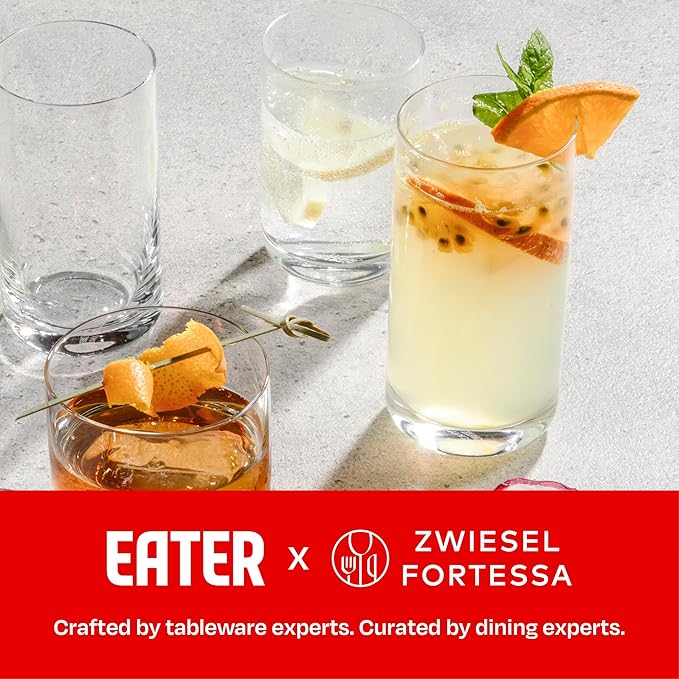 Fortessa Cappello Vasos de Cristal, 12.5 Oz (Juego de 6), Transparente miniatura 3