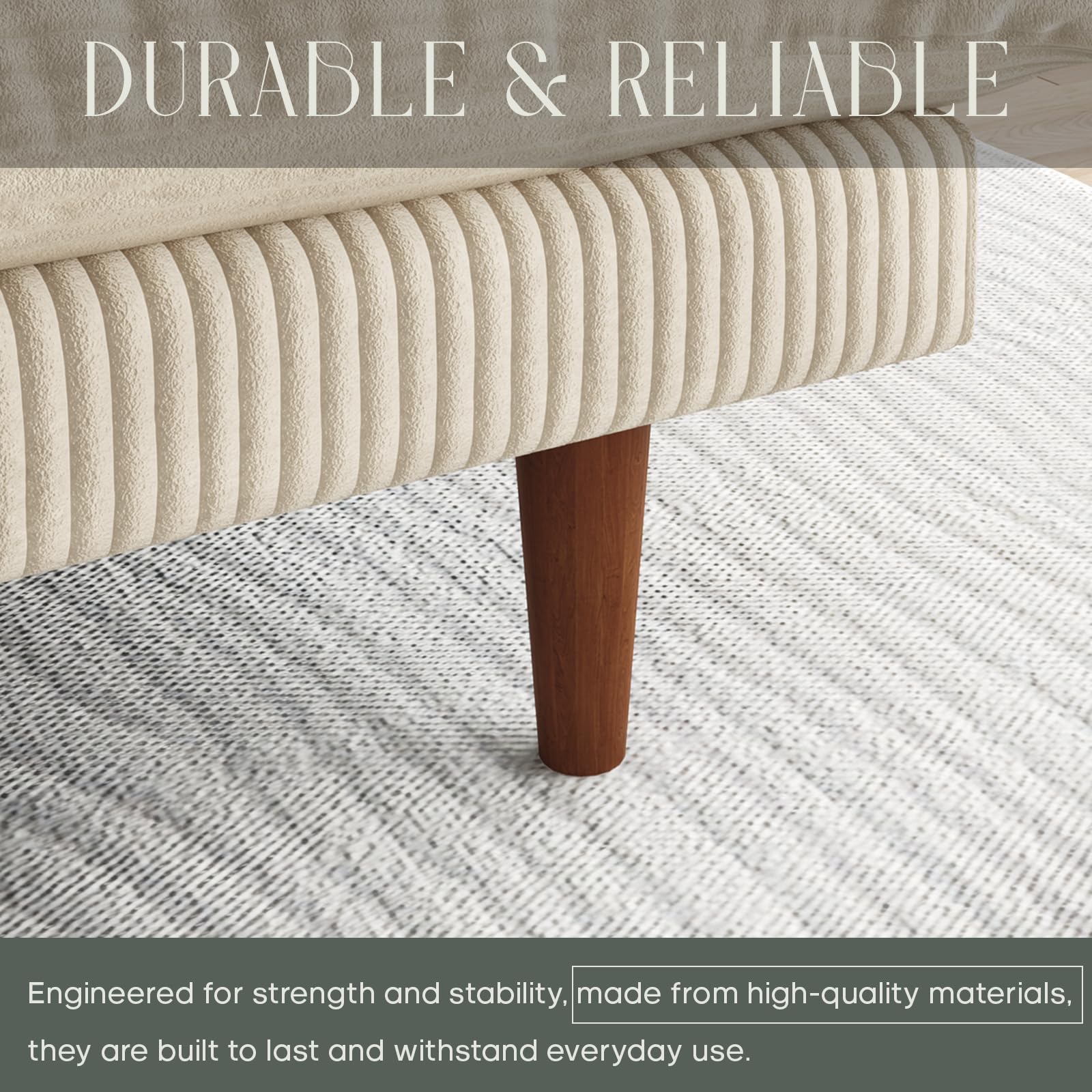 DreamDashio Futon Sofa Bed, 69'' Futon Couch with Adjustable Backrest, Folding Sleeper Recliner, Corduroy Convertible Sleeper Sofa Bed for Apartment, Living Room, Office, Beige