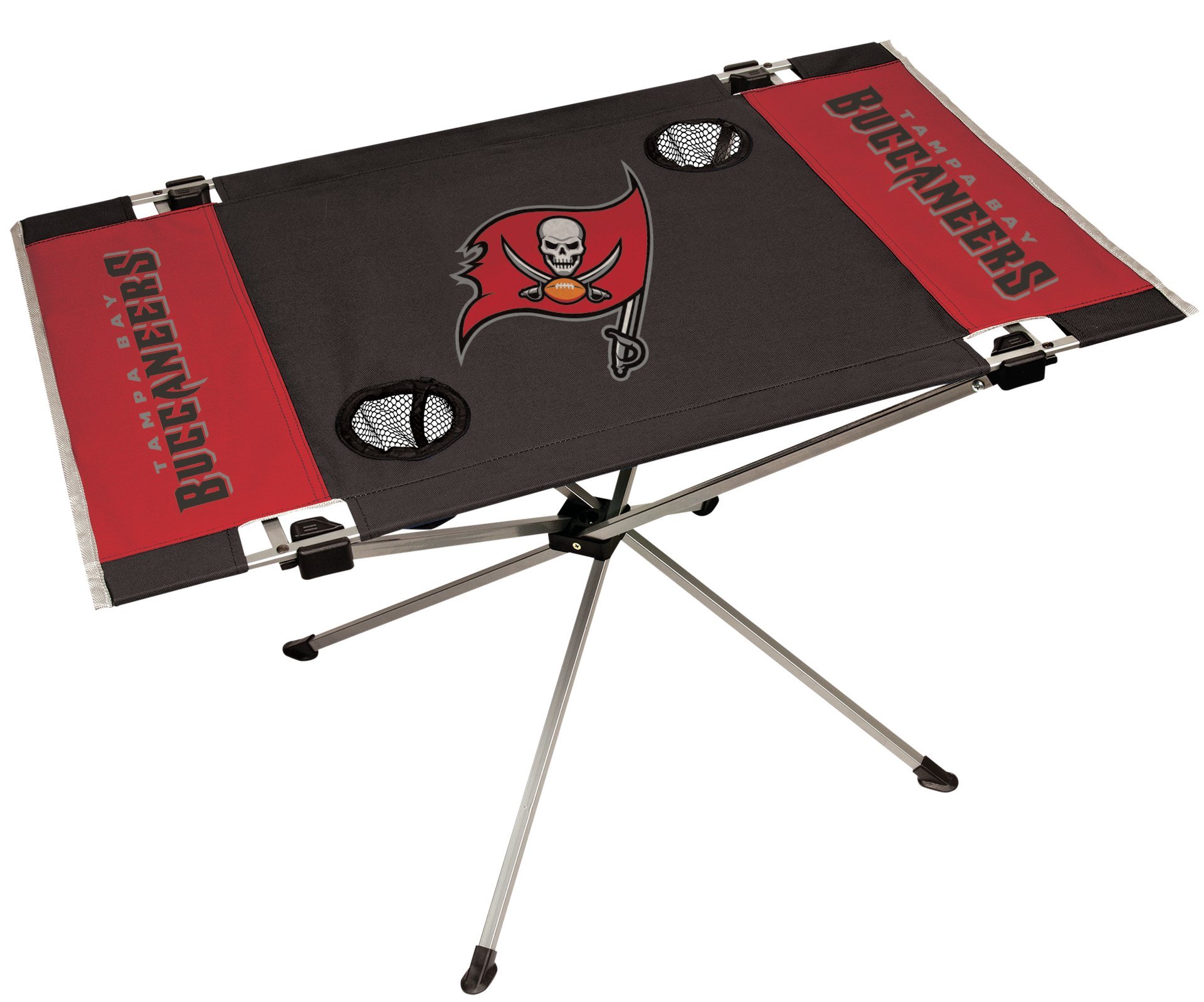 NFL Portable Folding Endzone Table, 31.5 in x 20.7 in x 19 in, Tampa Bay Buccaneers