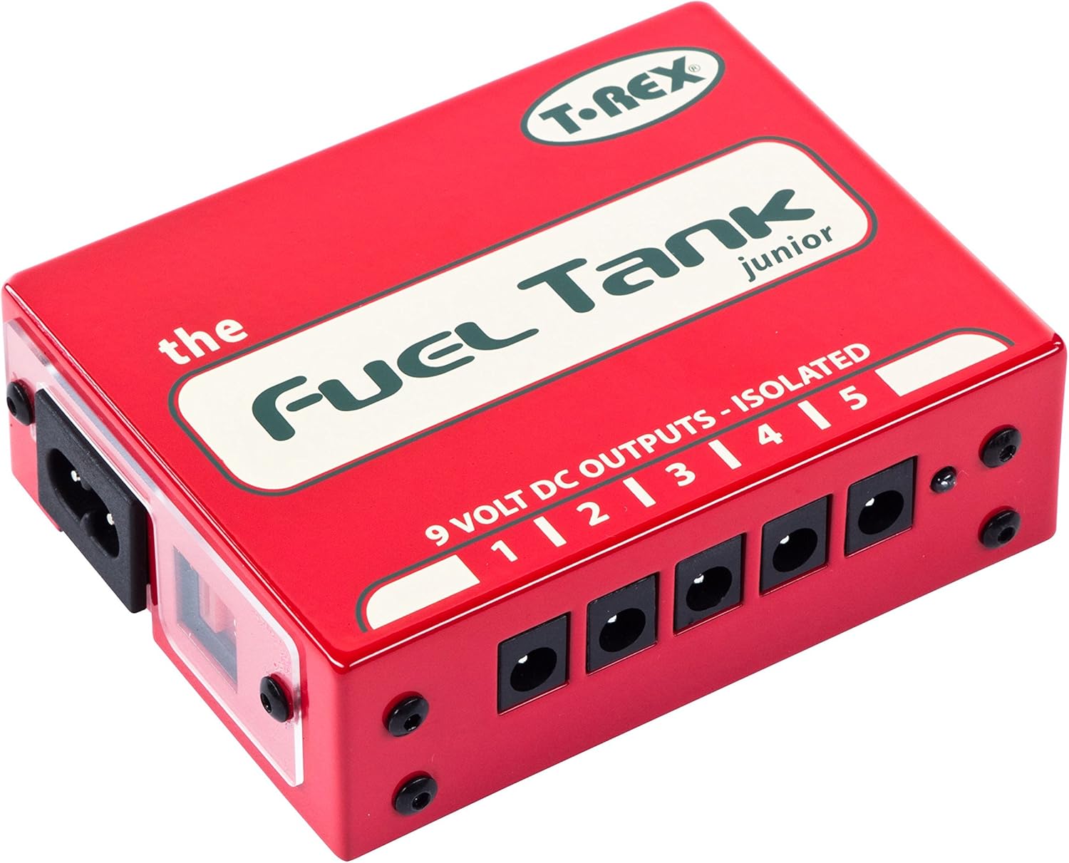 T-Rex FUELTANK-JUNIOR Electric Guitar Electronics Effects Pedal Power Supply with (5) 9V Outputs and a Built-In Voltage Selector for Worldwide Use (10331)