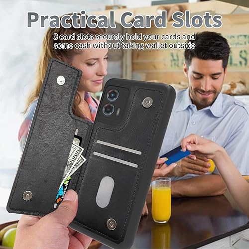 Miniatura 4 de Funda tipo cartera de mármol abstracto para Moto G 5G 2023 con tarjetero y bloqueo RFID, cierre magnético, funda delgada para Moto G 5G 2023