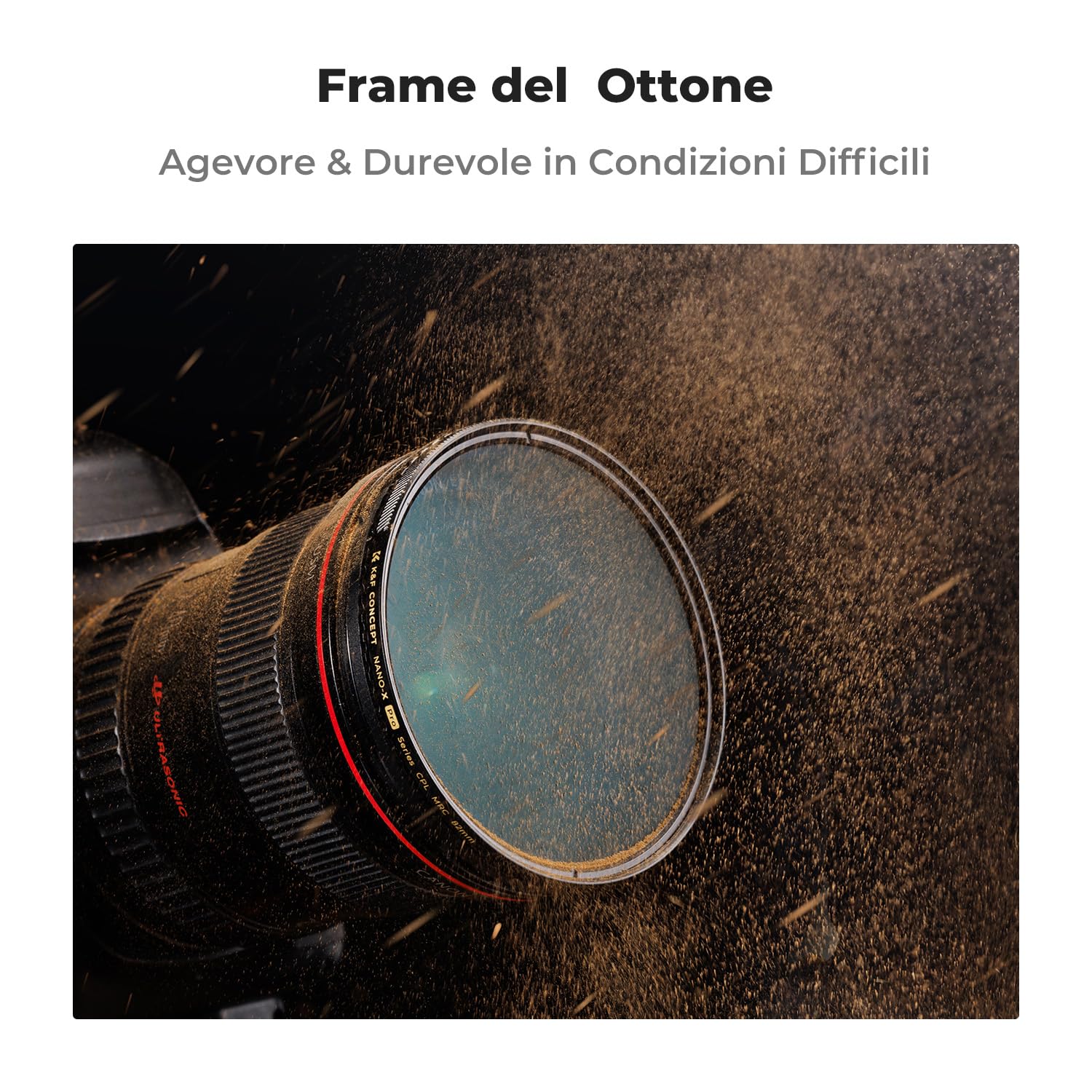 K&F CONCEPT Nano-X Pro 82mm Filtro Polarizzatore Circolare Filtro CPL con Frame in Ottone 36 Strati Rivestimento Nano in Vetro Ottico per Obiettivi 82mm