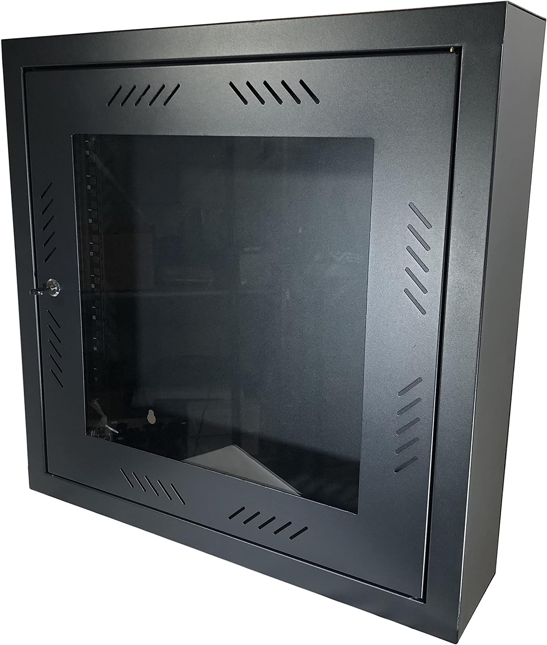 12U 19" Slim SoHo Wall Mount Rack Cabinet Enclosure 6" Depth - Black