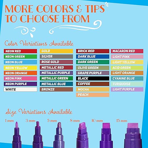 Miniatura 9 de MMFB Arts & Crafts Marcadores de tiza líquida para negocios, restaurantes, escuela, pizarra, ventana, borrables, no tóxicos, a base de agua,