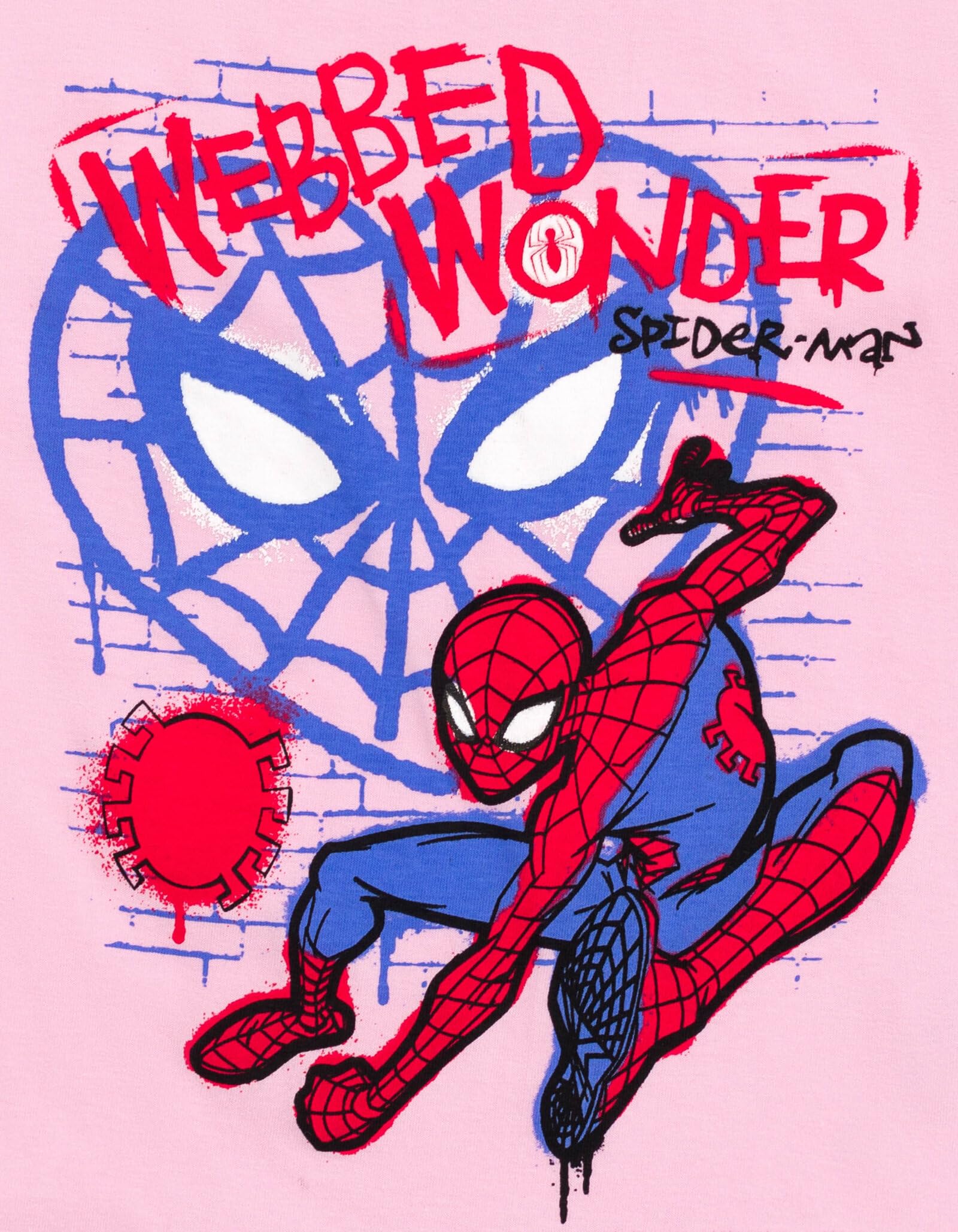 Marvel Mädchen-Outfit-Set mit T-Shirt und Shorts aus French Terry, für Kleinkinder bis große Kinder, Größen (2T - 14-16)
