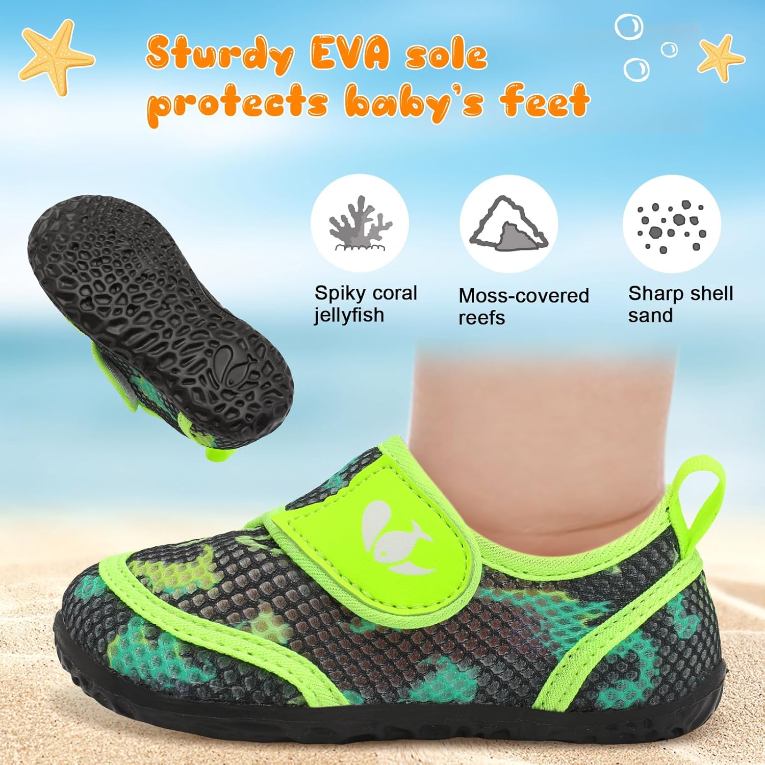 FEETCITY Toddler Water Shoes Boys Girls Swim Shoes Quick Dry Kids Aqua Socks Barefoot for Beach Swimming Pool - Image 2