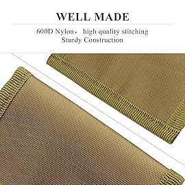 KOSIBATE Speedloader Pouch Case Holder Nylon Tactical Double Speedloader Belt Universal Fit .357 .44 Most from .38 to .45 Colt (tan)