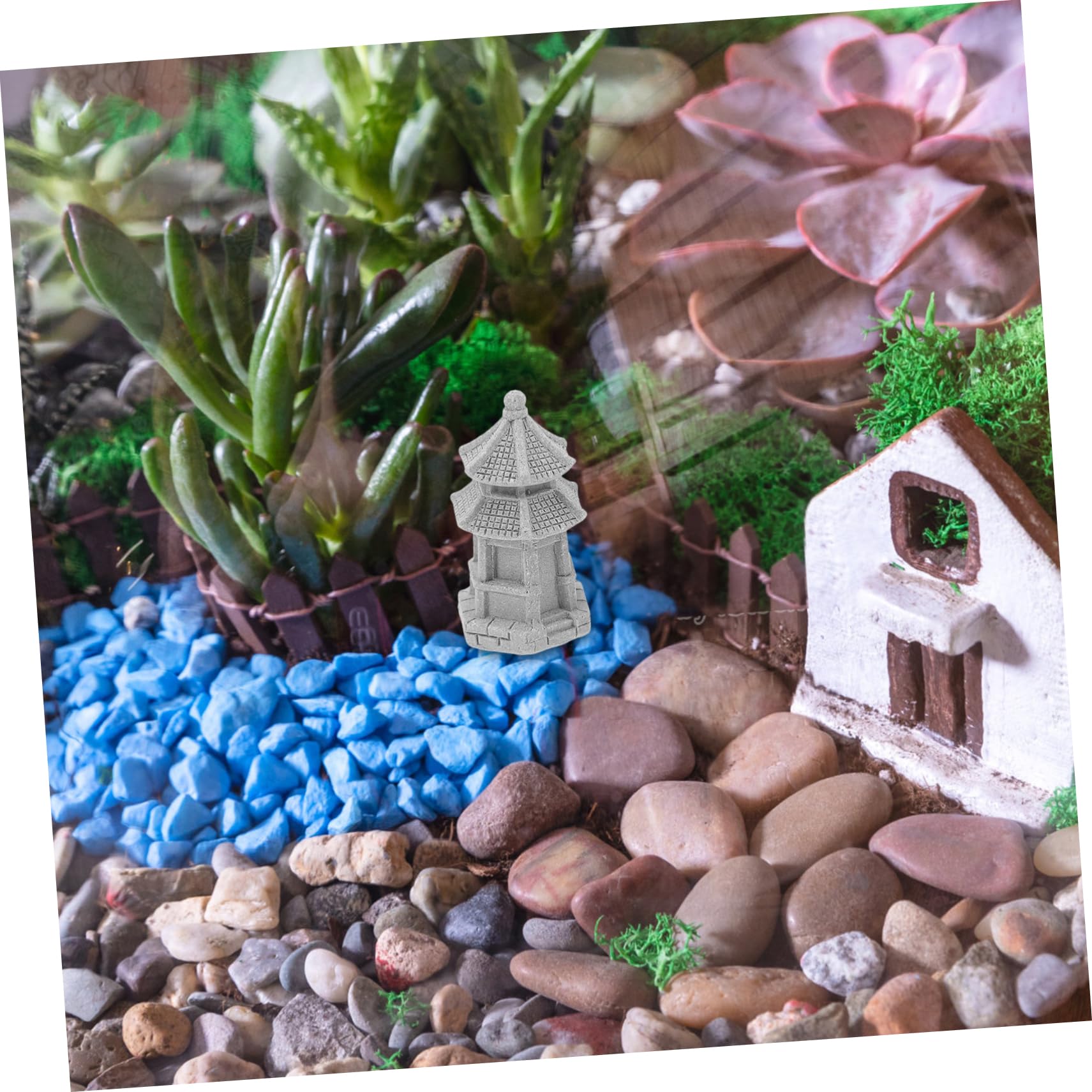 BESPORTBLE 12stücke Teiliges Stein Pavillon Miniatur Garten Dekoration Für Bonsai Und Landschaftsgestaltung Inklusive Kleiner Pagode Und Laterne Für Innen Und Außenbereich