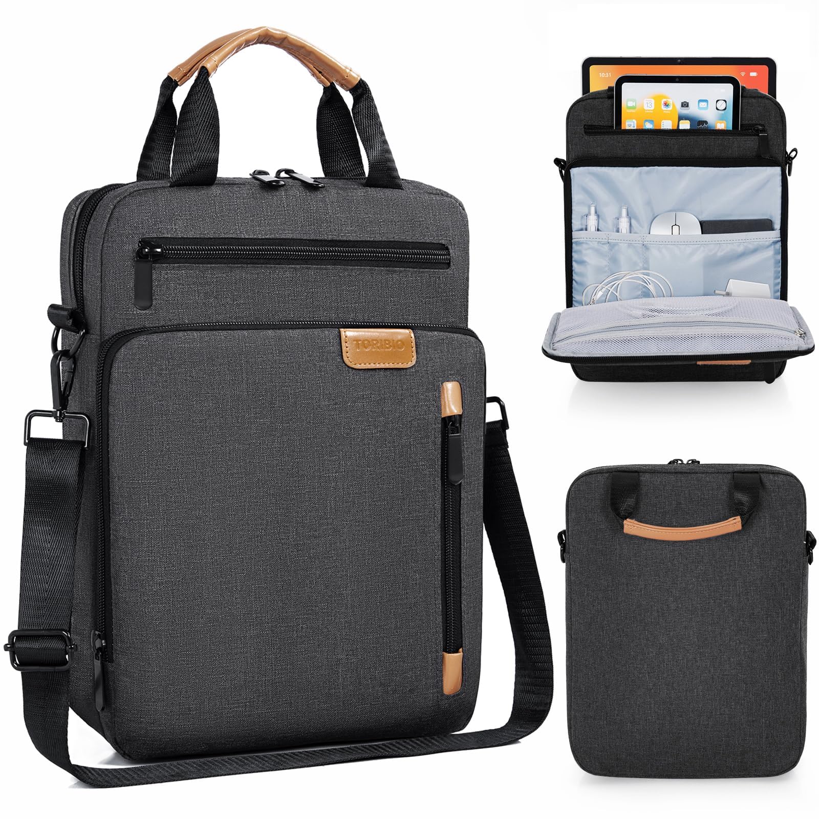 TORIBIO 9-11 Inch Tablet Sleeve Bag Padded Travel Carrying Case