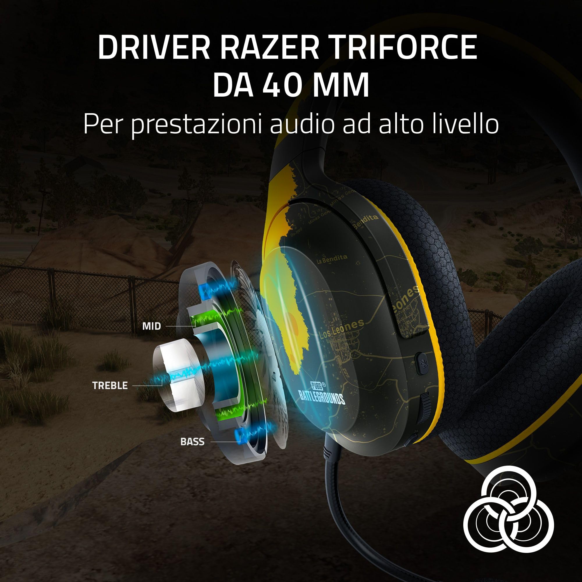 Razer Barracuda X (2022) - Cuffia Wireless Multipiattaperma per Giochi e Dispositivi Mobili (SmartSwitch Dual Wireless, 250 g di Design Ergonomico, Triperce 40 mm, Microfono Cardioide) PUBG Edition