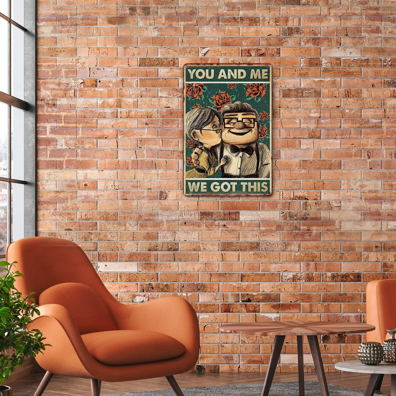 You and Me We Got This Metallo Ferro Dipinto Poster retrò Targa in metallo Decorazione da parete vintage Poster Targa in metallo Targa in alluminio per caffetteria Bar Pub Home Birra Decorazione