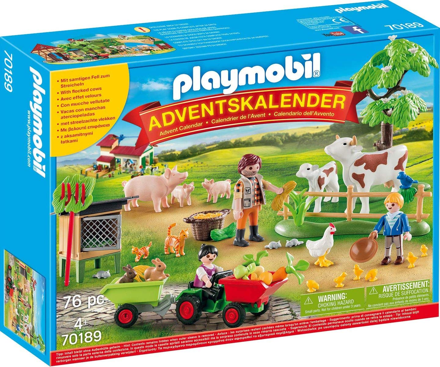 Playmobil 70189 Country Farm Advent Calendar, Fun Imaginative Role-Play, PlaySets Suitable for Children Ages 4+