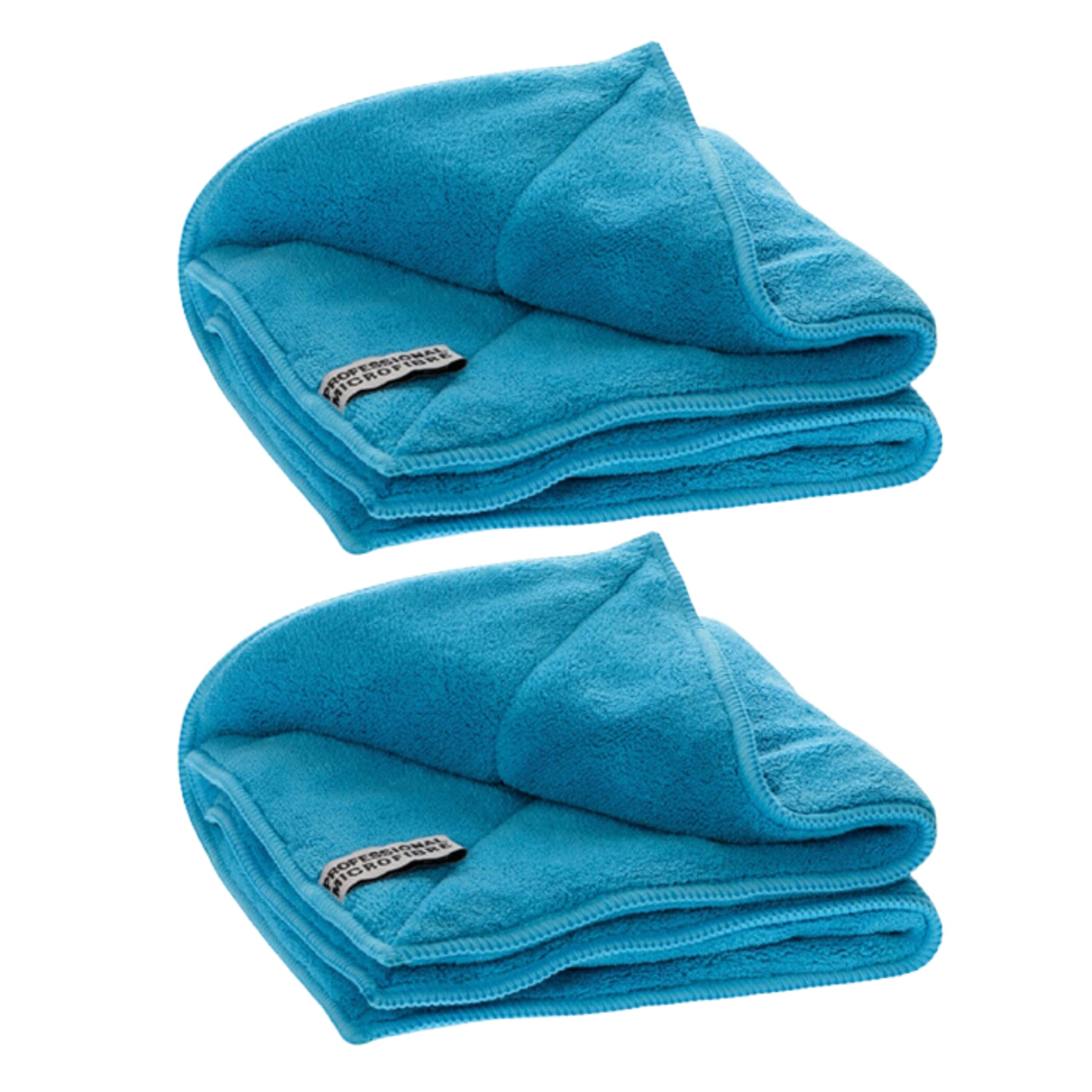 Tek Automotive Microfibre Car Polishing Cloths Twin Pack – 40x40cm 480GSM Lint Free Buffing Towels for Wax Removal & Detailing