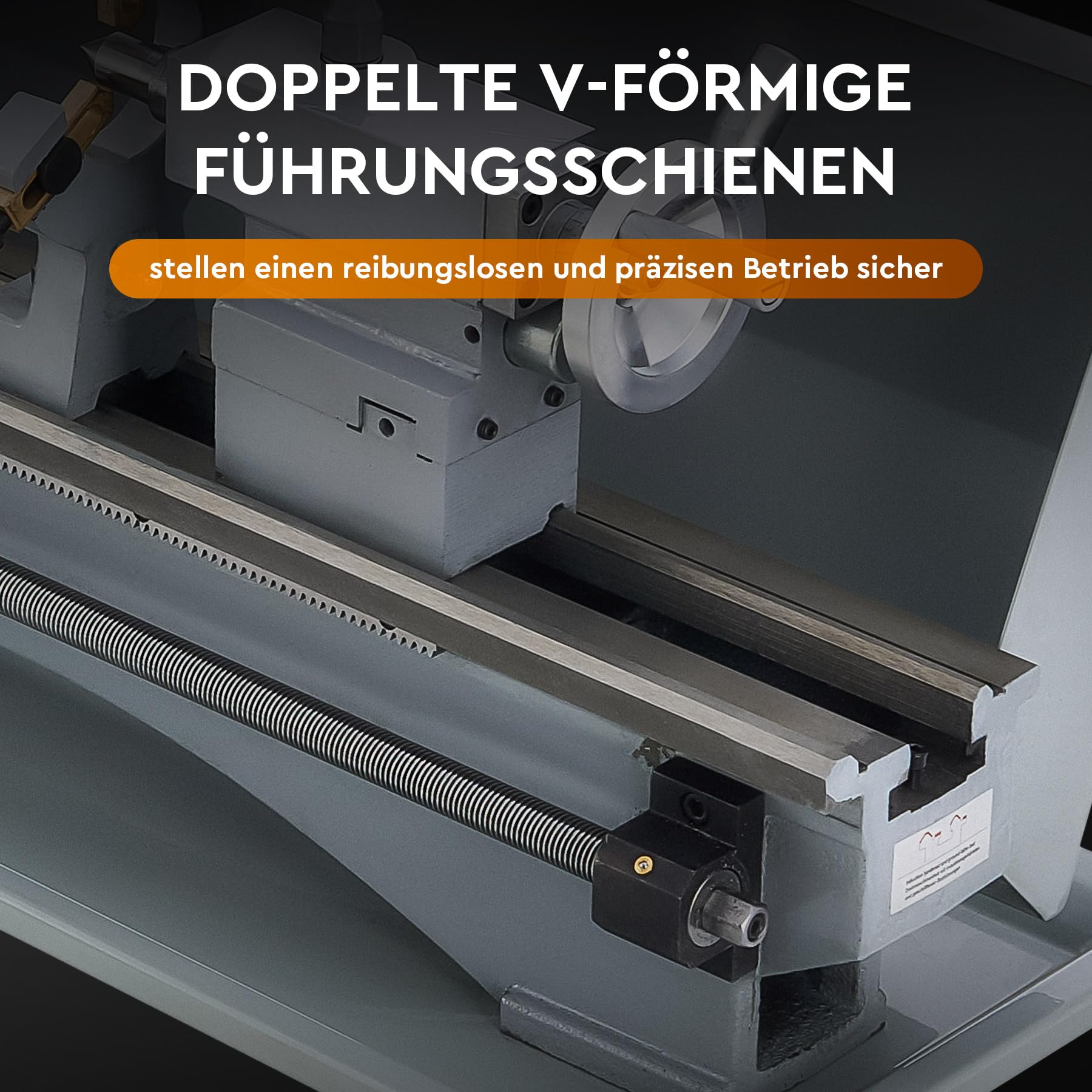 CREWORKS Metalldrehmaschine 1100 W Metalldrehmaschine 220 x 750 MM Drehmaschine Tischdrehmaschine 0-3000 U/min mit 3-Backenfutter für Heimwerker-Holz- und Metallbearbeitung