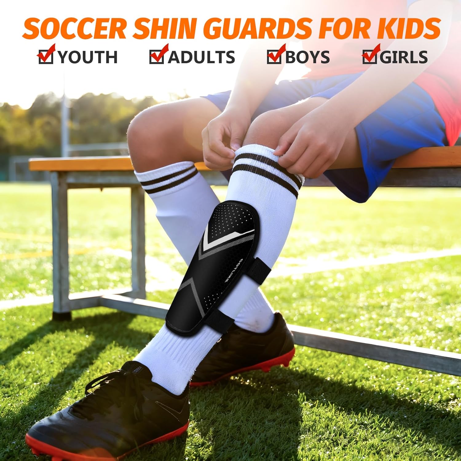 Soccer Shin Guards for Kids Youth Toddler - Football Protective Defender Gear Shin Guards Kids for 3-18 Years, Espinilleras de Futbol para Hombres - Image 3