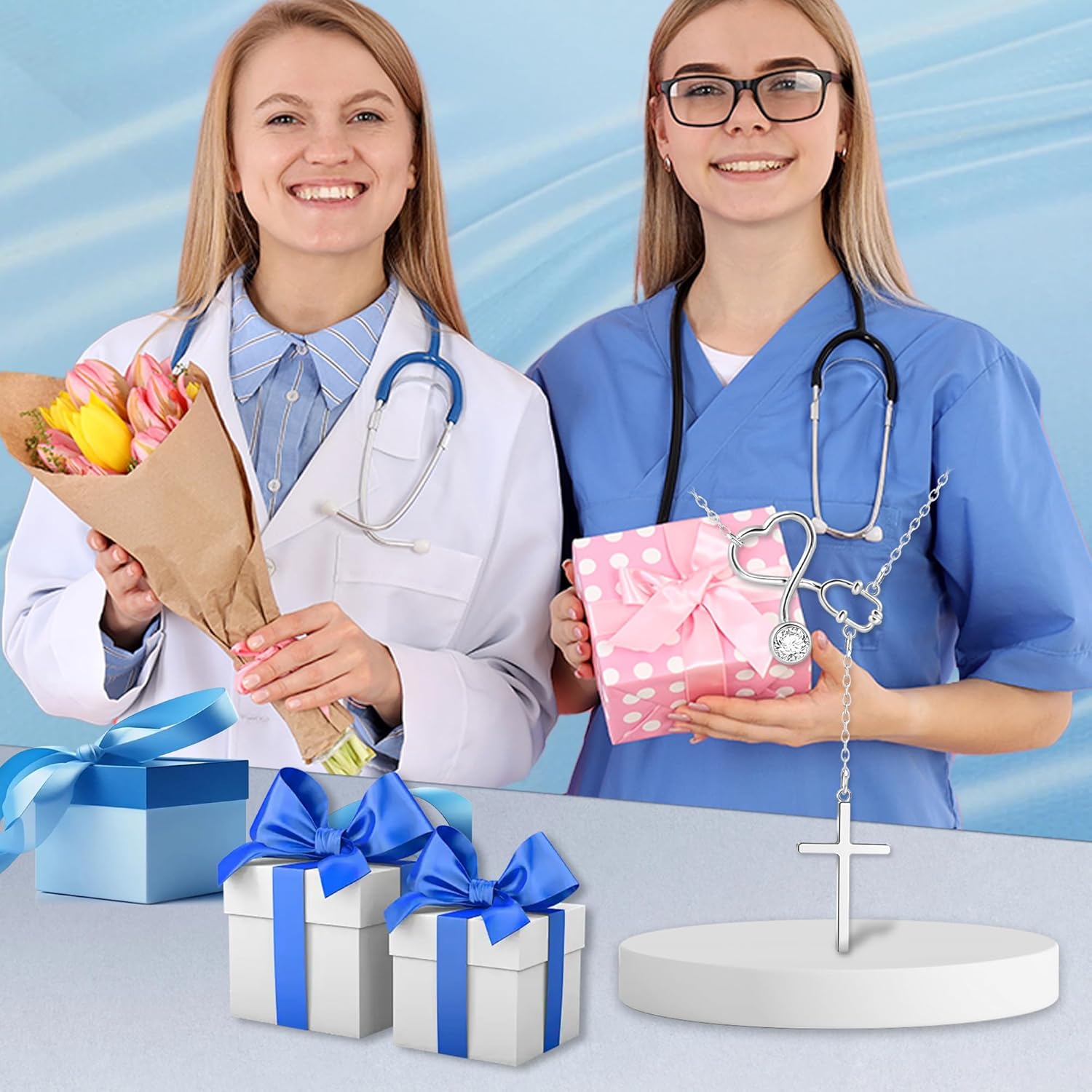 SmileBelle Nurse Gifts for Women, Nurse Necklace as Nursing Appreciation Practitioner Gifts for Nurses Female,Nursing School Handmade Jewelry Medical Assistant as Accessories for Work Woman New Nurses - Image 5