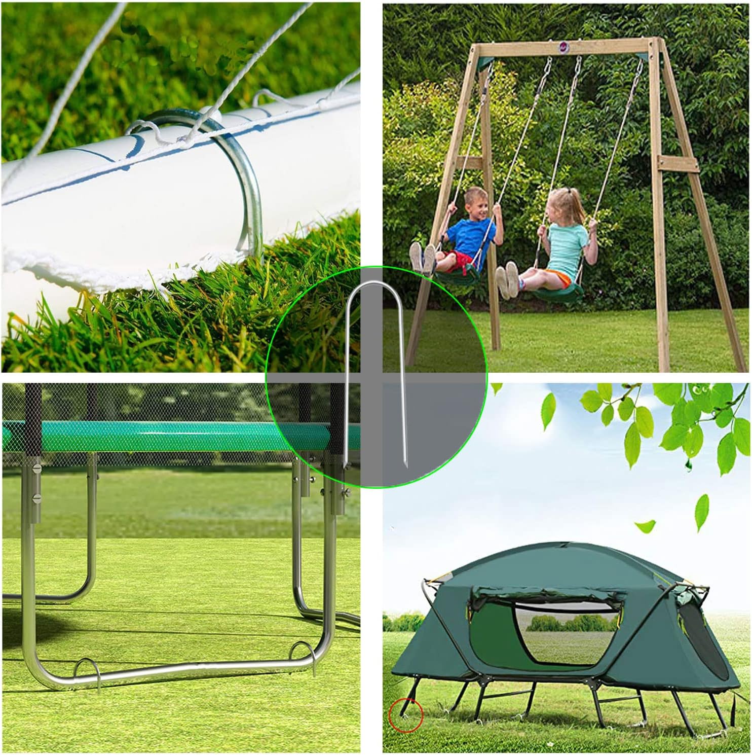 8pcs Trampoline Stakes 12 inch and 4set Trampoline Corkscrew Stakes 15.84inch, Shop Now!