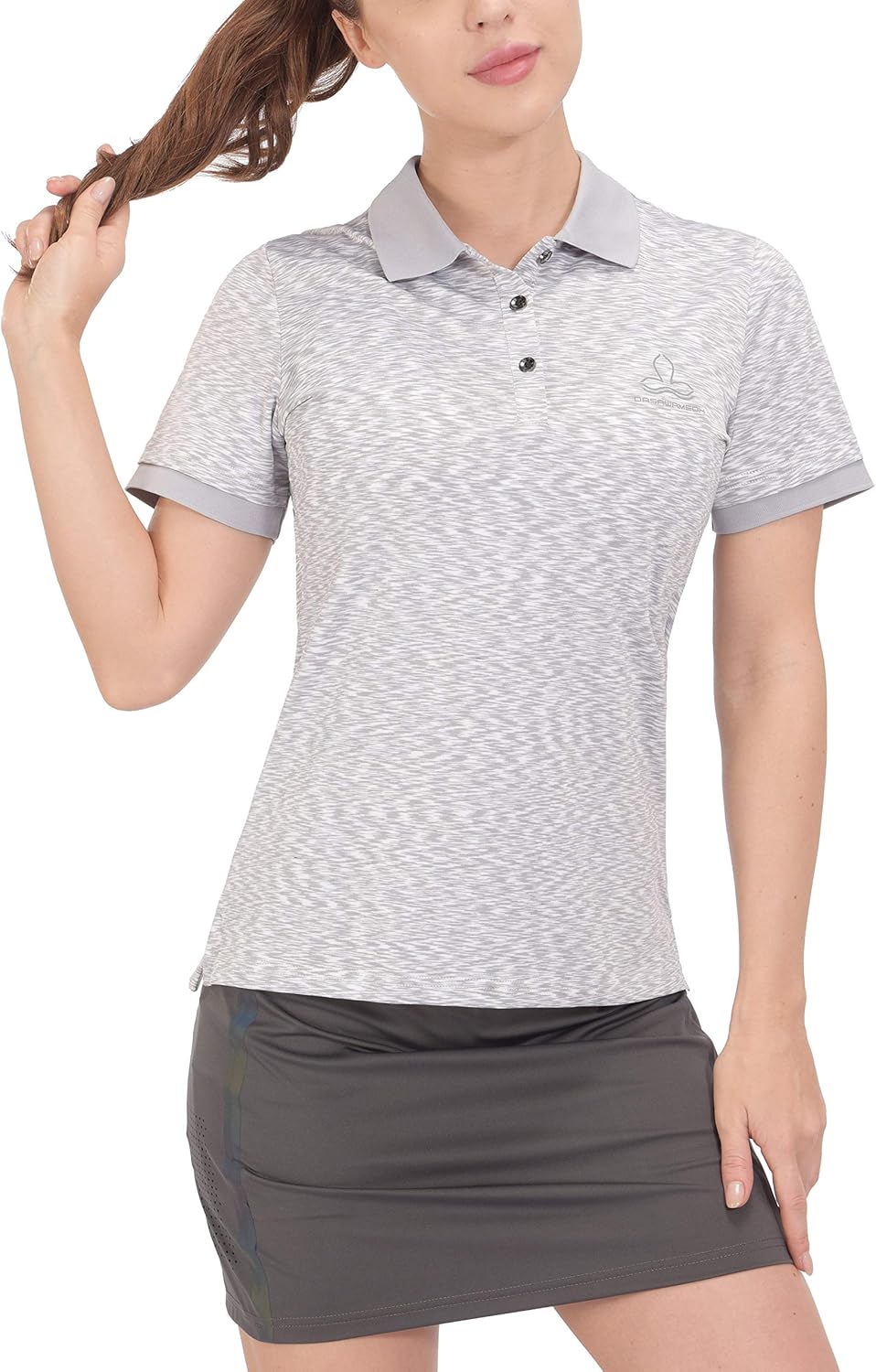 Dasawamedh Women's Quick Dry Stretch Golf Shirt Short Sleeve Moisture Wicking Polo Shirt UV Protection Shirt : Sports & Outdoors